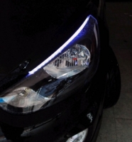 Реснички на фары со светодиодами Hyundai Solaris (2011 по наст.) SKU:40897qw